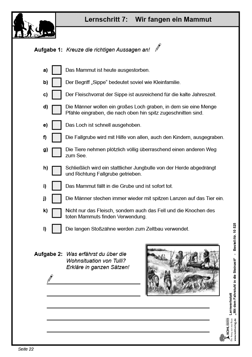 Lernwerkstatt Die Steinzeit