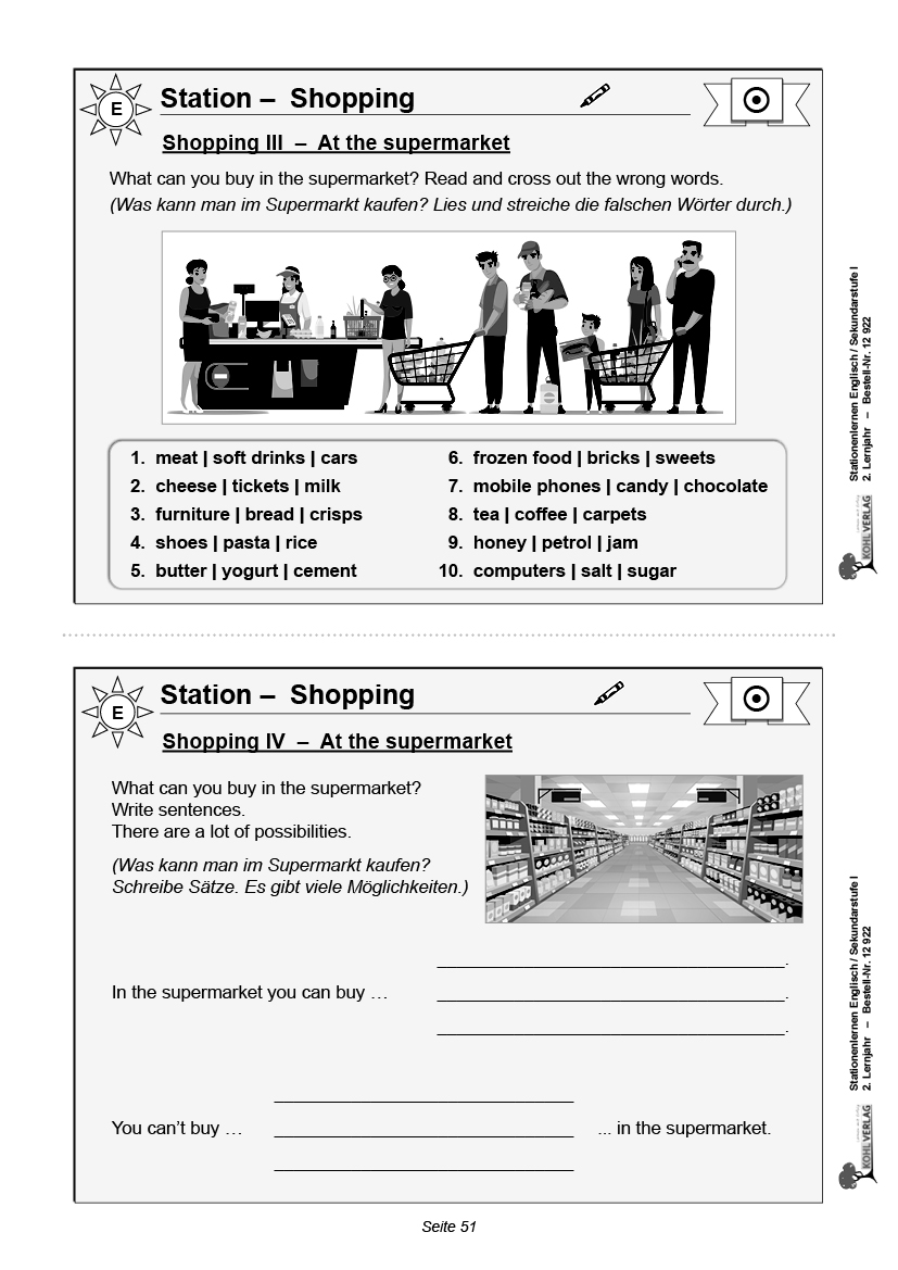 Stationenlernen Englisch / 2. Lernjahr