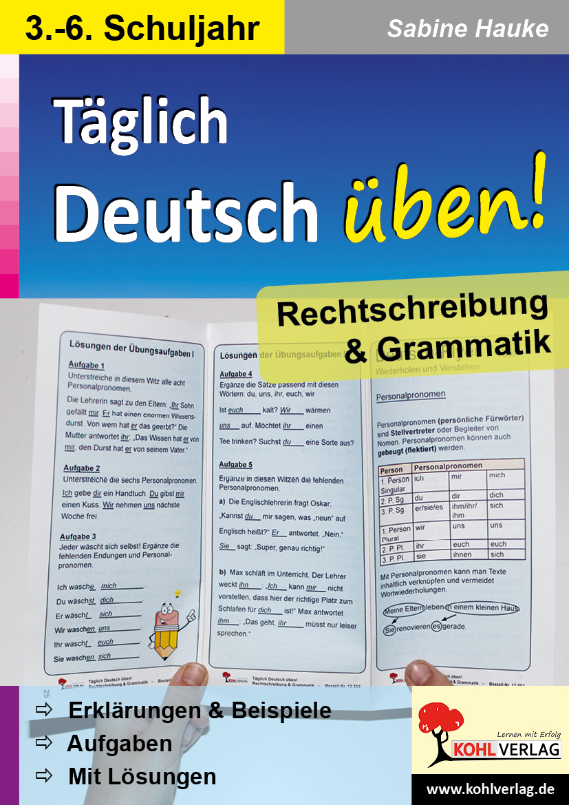 Täglich Deutsch üben!  -  Rechtschreibung & Grammatik