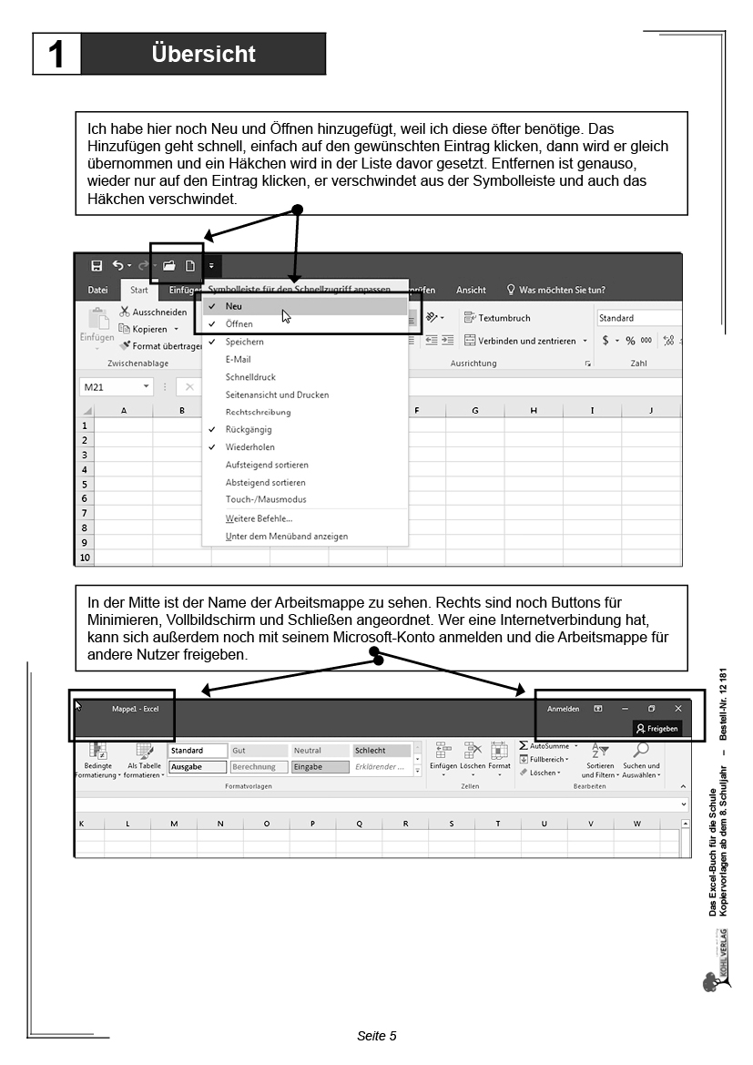 Das Excel-Buch für die Schule