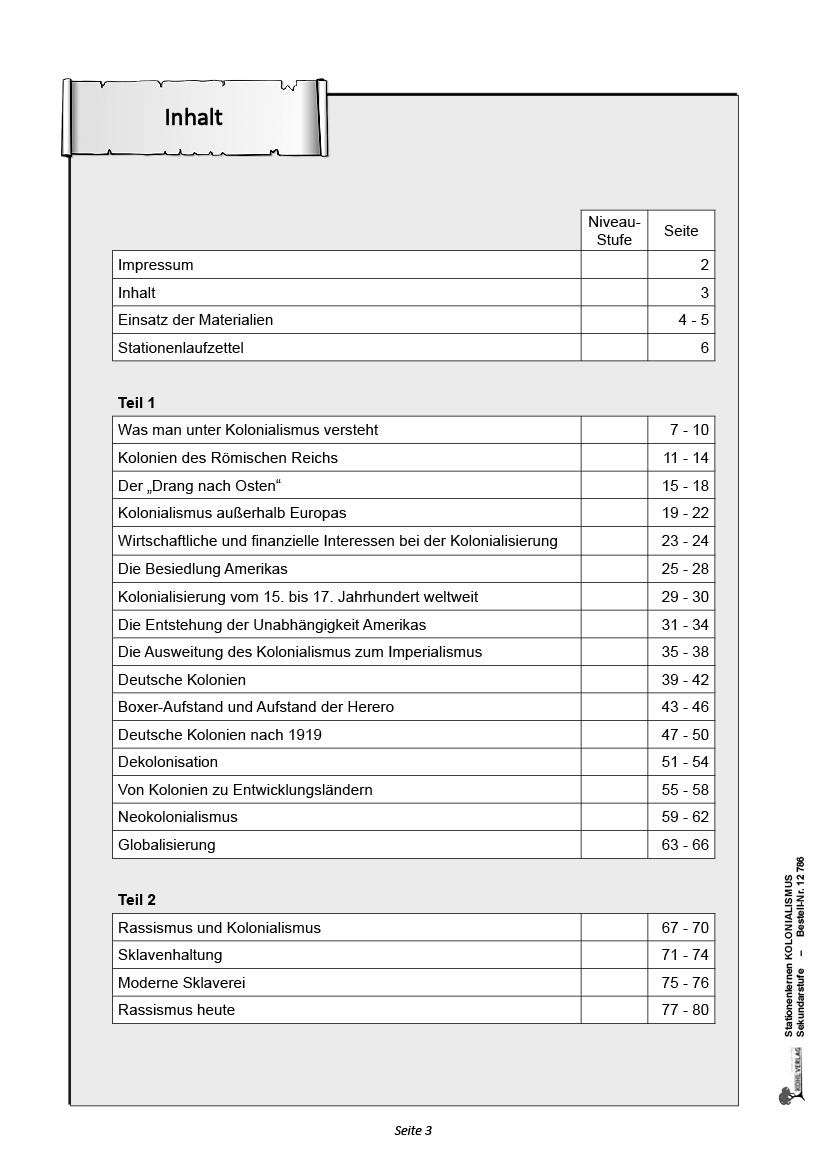 Stationenlernen Kolonialismus