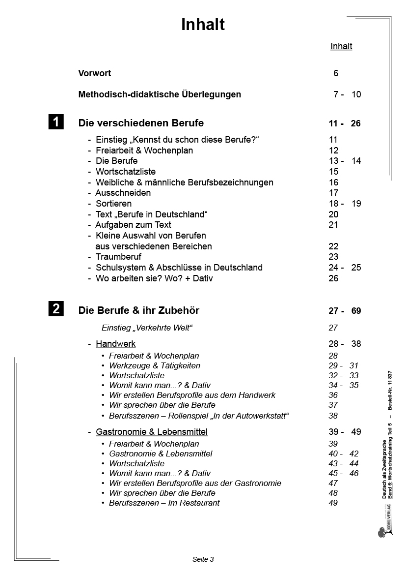 Deutsch als Zweitsprache in Vorbereitungsklassen VI