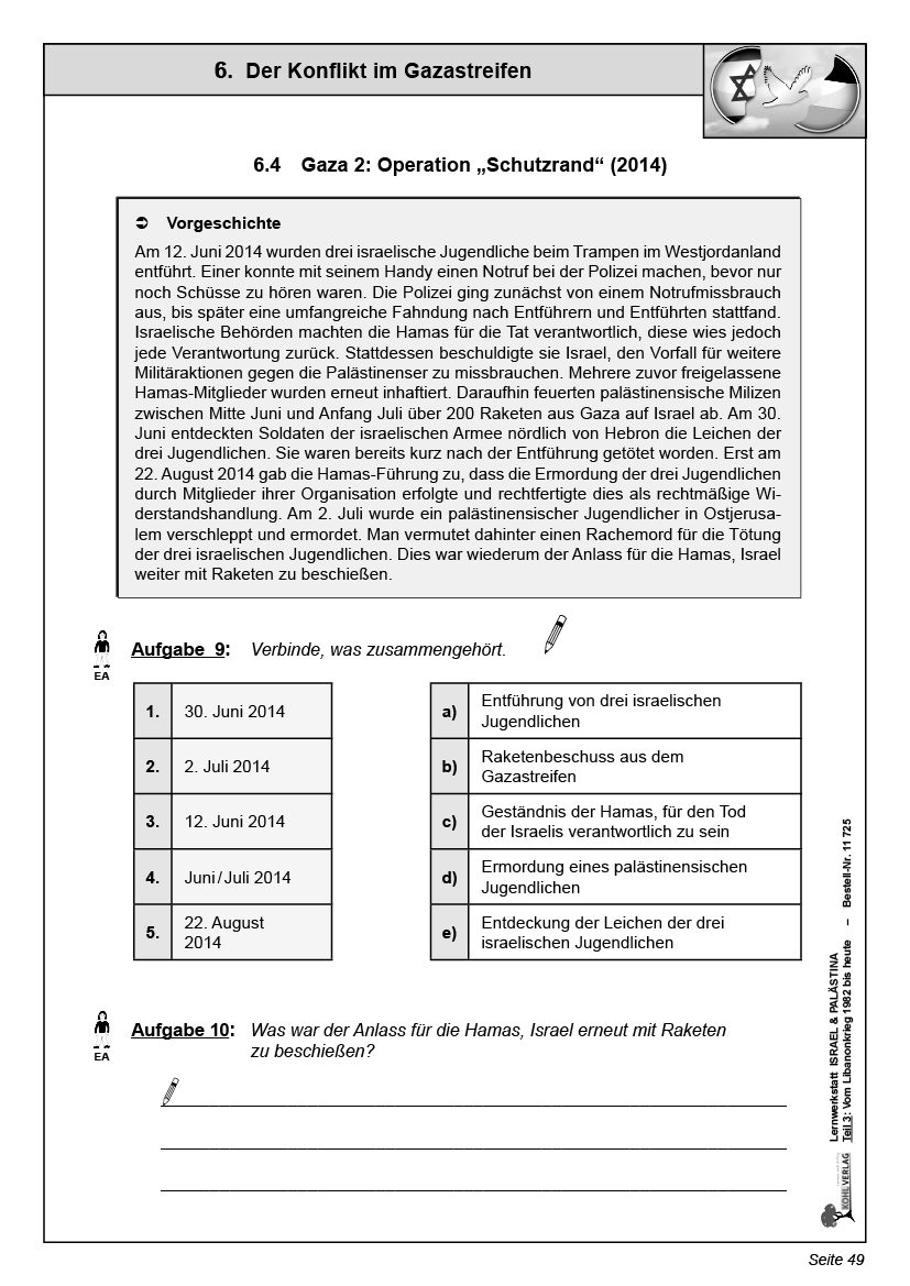 Lernwerkstatt Israel und Palästina 3 Lernwerkstatt Israel und Palästina 3