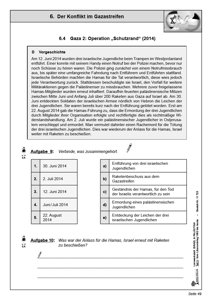 Lernwerkstatt Israel und Palästina 3