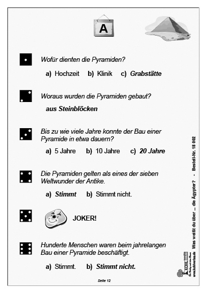 Was weißt du über ... die Ägypter? Was weißt du über ... die Ägypter?