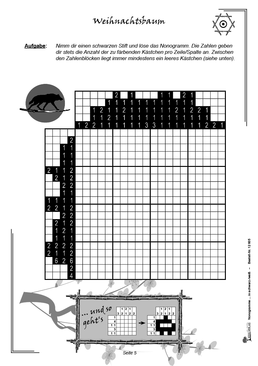 Nonogramme ... in schwarz-weiß