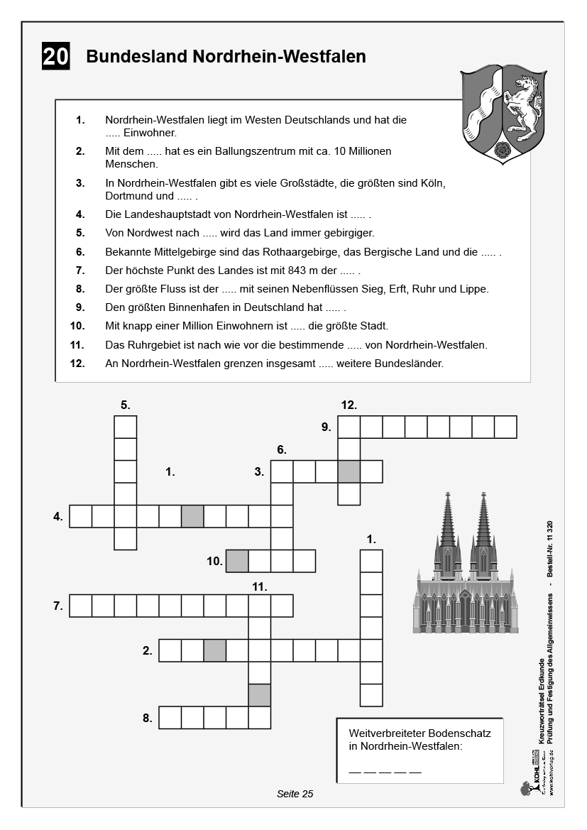 Kreuzworträtsel Erdkunde