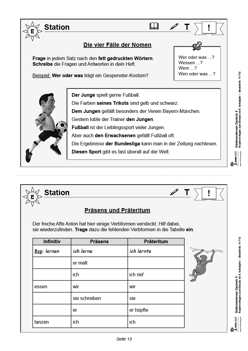 Stationenlernen Deutsch / Klasse 5