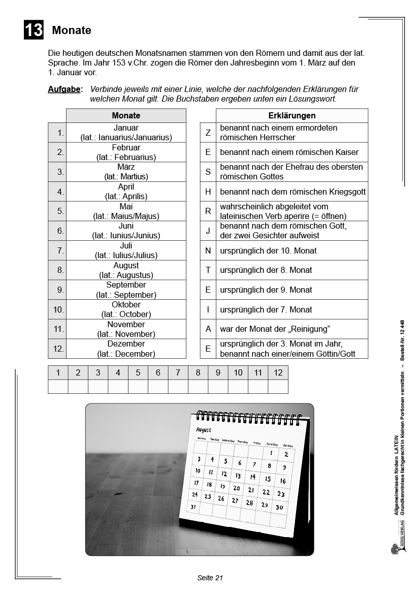 Allgemeinwissen fördern LATEIN