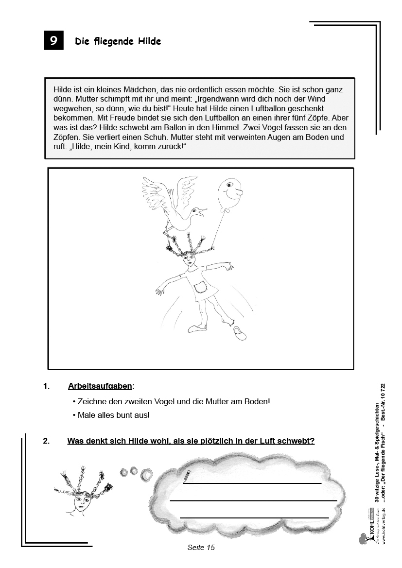 30 lustige Lese- & Malgeschichten II