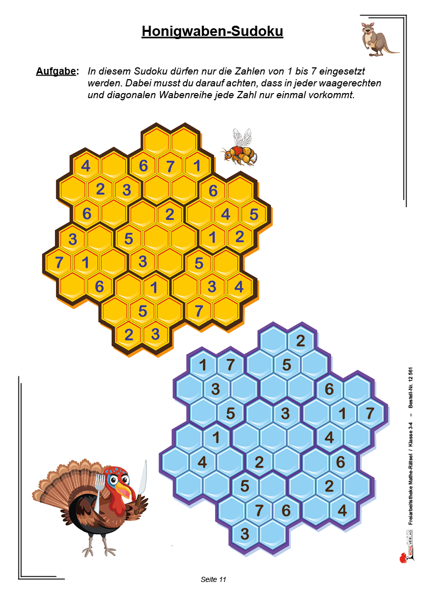 Freiarbeitstheke Mathe-Rätsel / Klasse 3-4