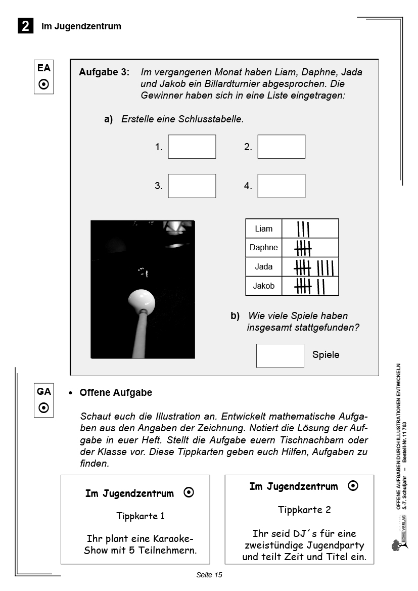 Offene Aufgaben durch Illustrationen entwickeln / Klasse 5-7