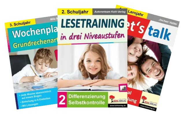 Fächer mit 3 Produkten