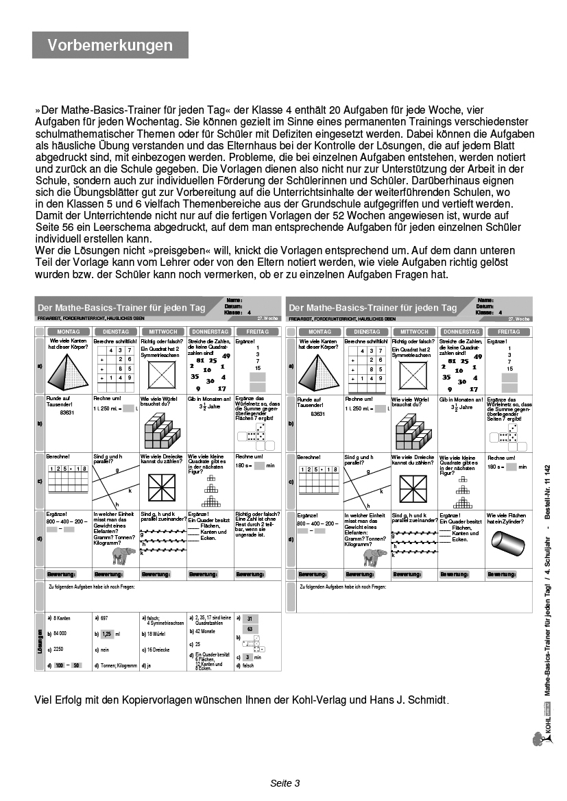 Mathe-Basics-Trainer / Klasse 4