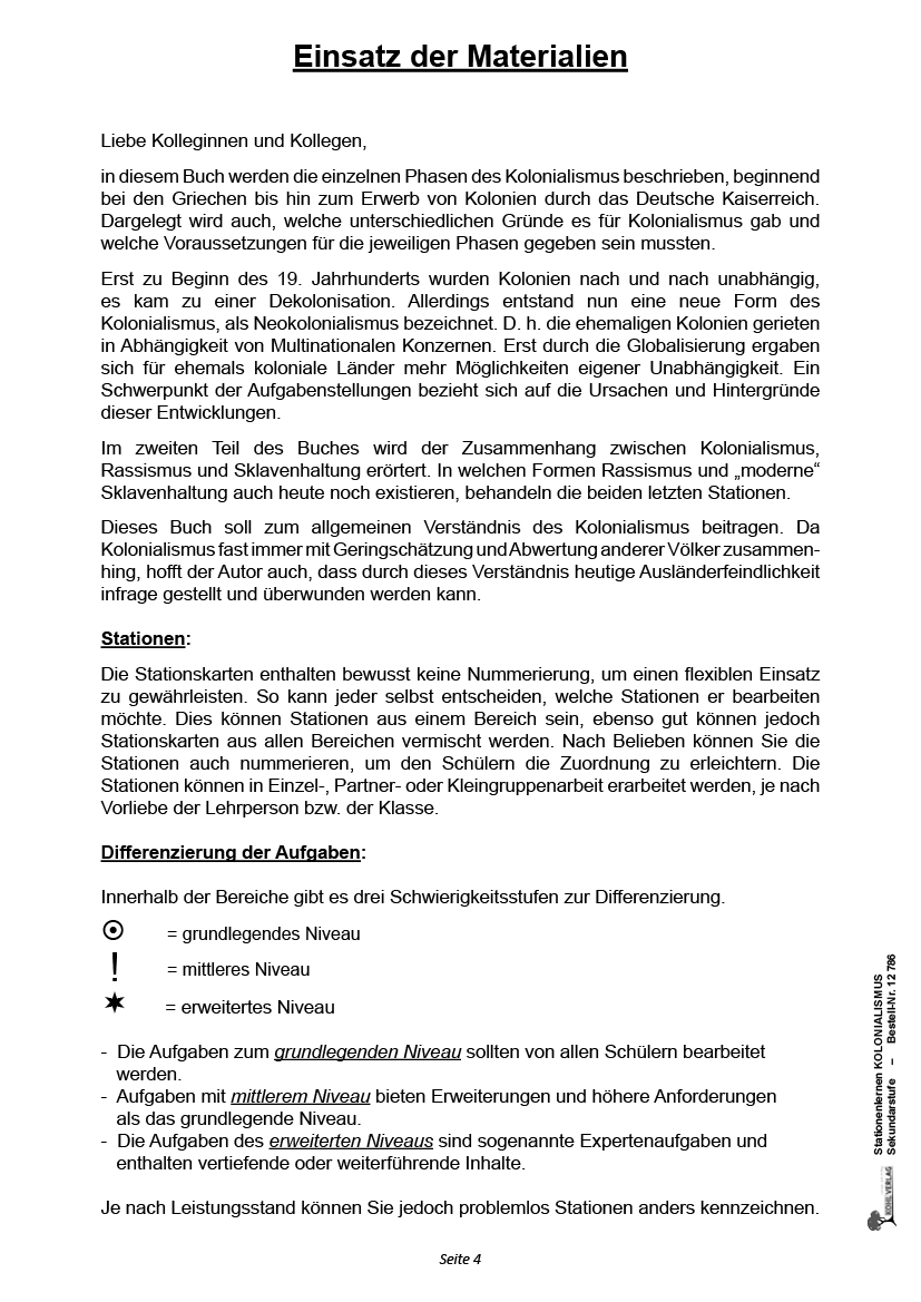 Stationenlernen Kolonialismus Stationenlernen Kolonialismus