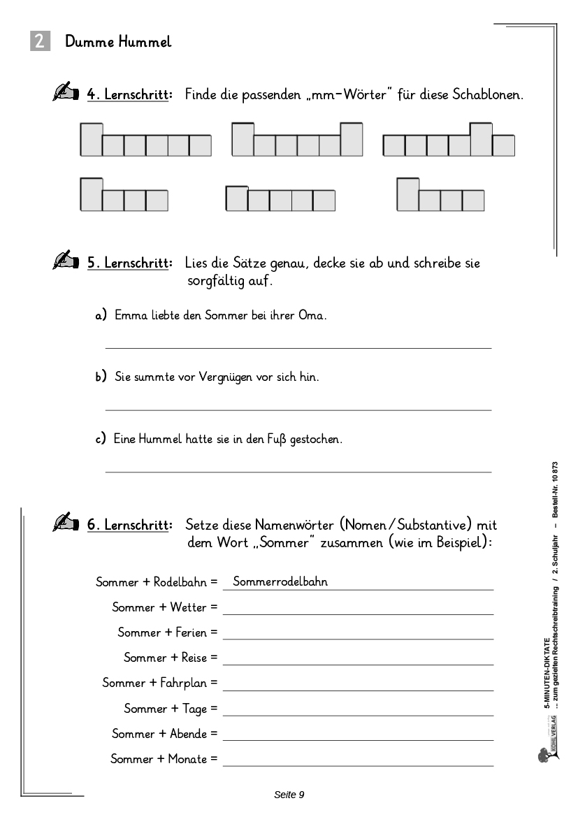 5-Minuten-Diktate / Klasse 2