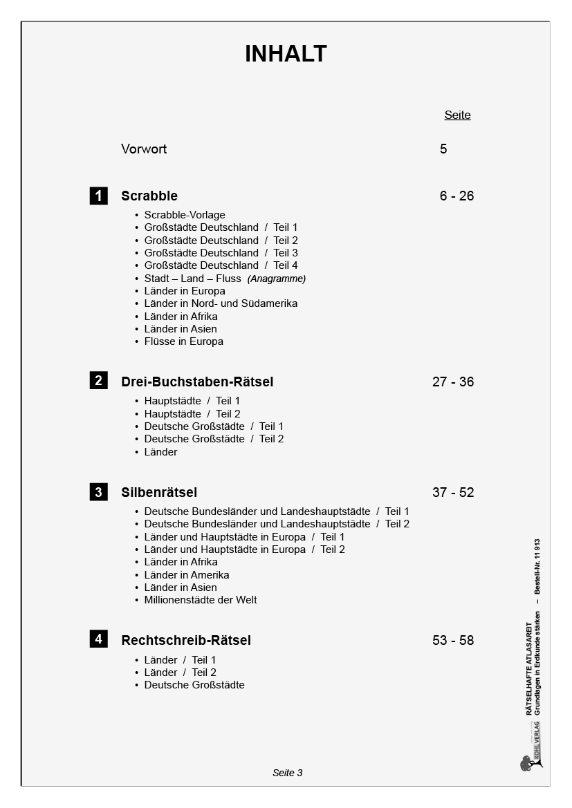 Rätselhafte Atlasarbeit