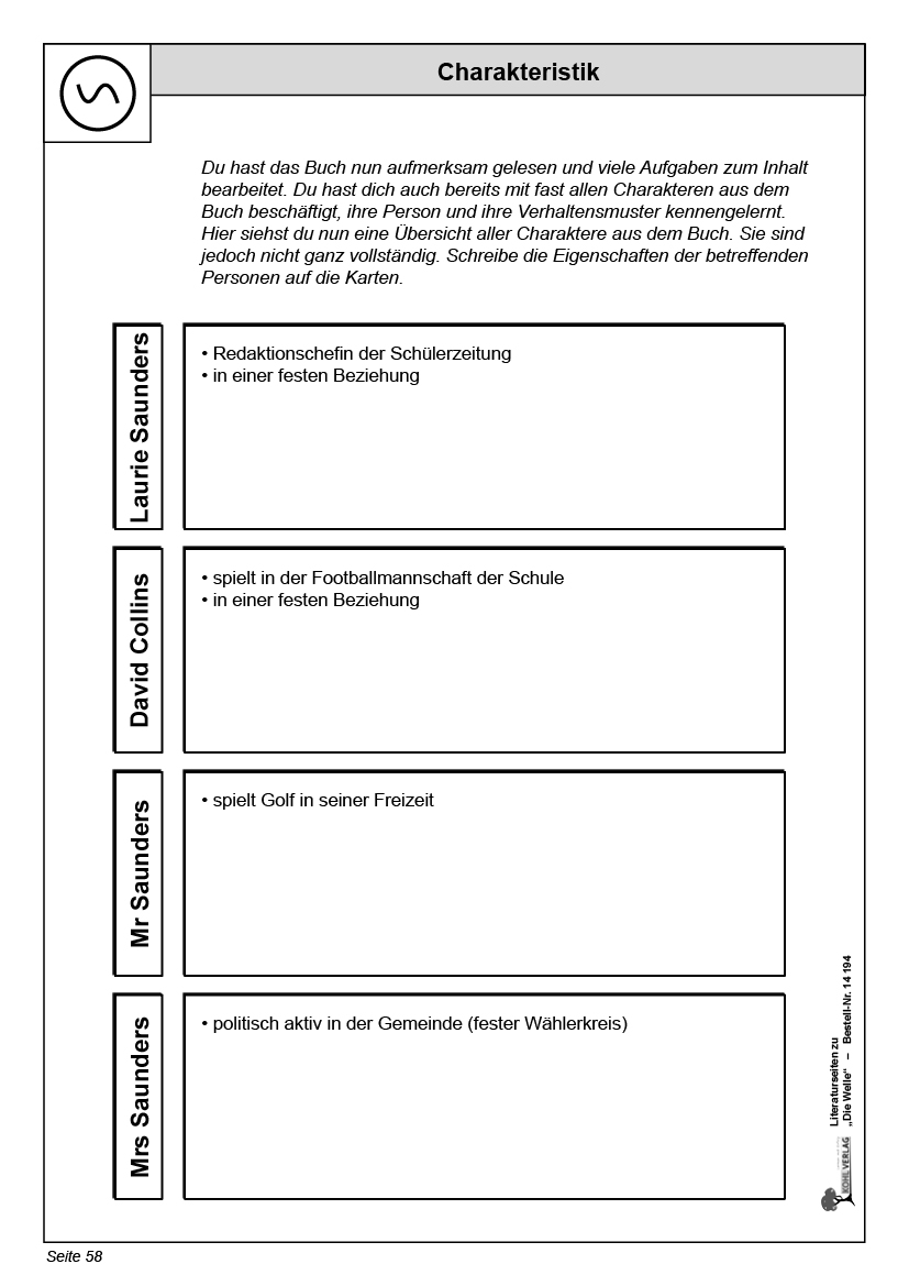 Die Welle - Literaturseiten