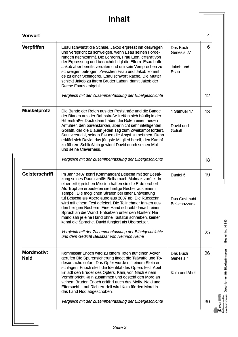 Geschichten für Bibelspürnasen