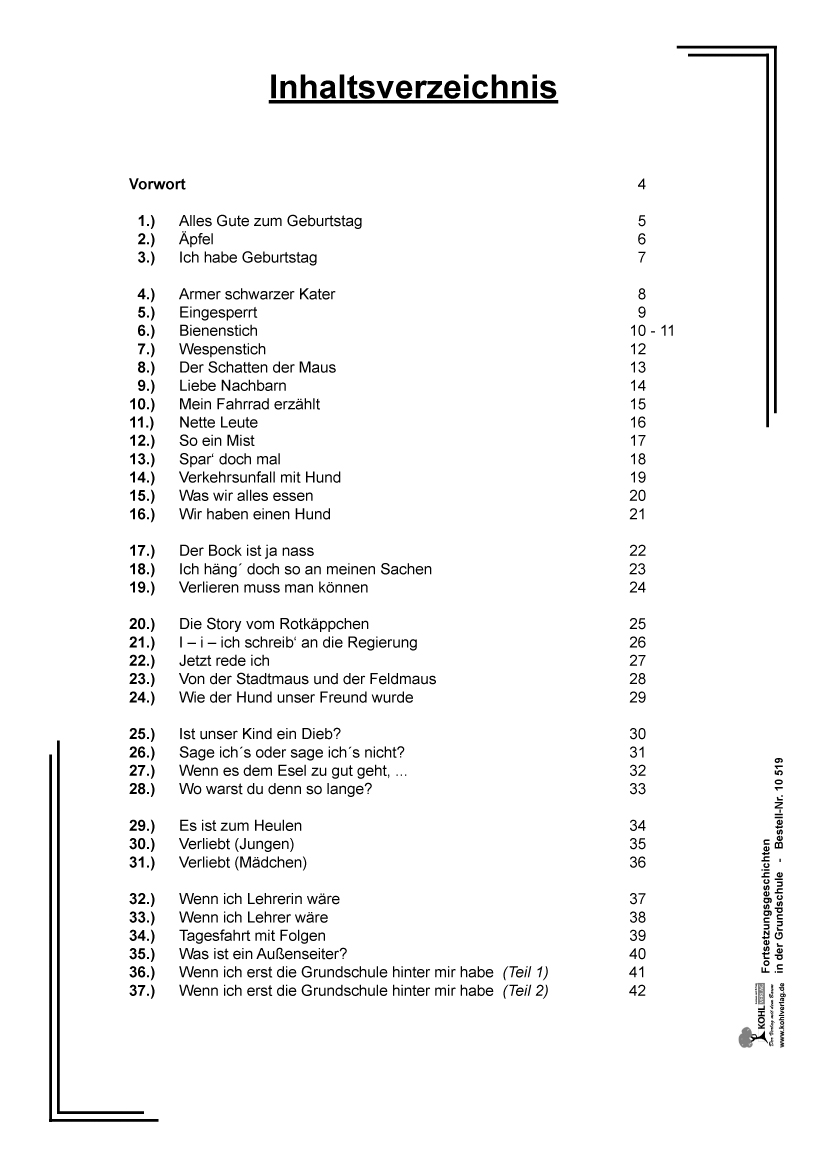 Fortsetzungsgeschichten / Grundschule