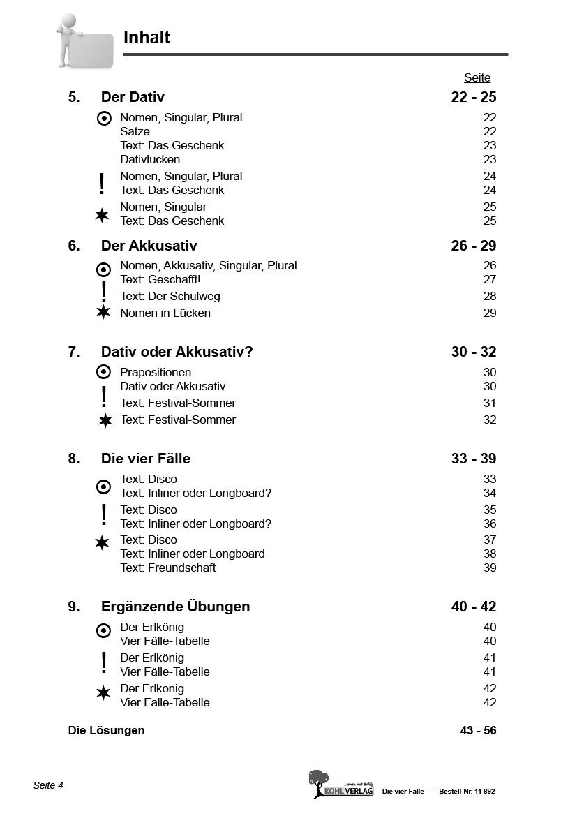 Die vier Fälle / Sekundarstufe