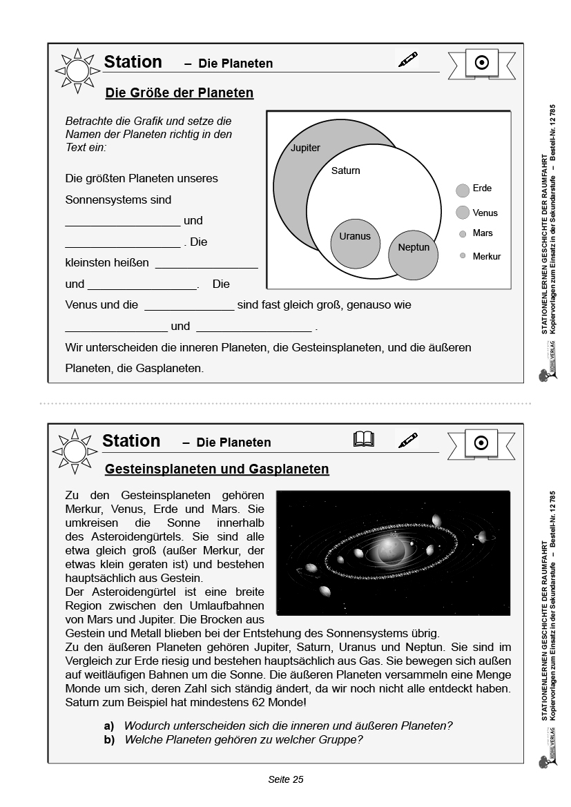 Stationenlernen Geschichte der Raumfahrt