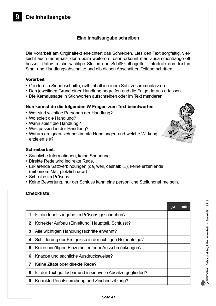 Aufsatztraining & Portfolioarbeit