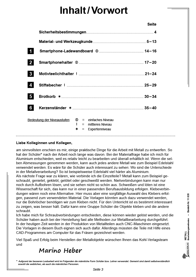 METALL - Bearbeitungsmethoden