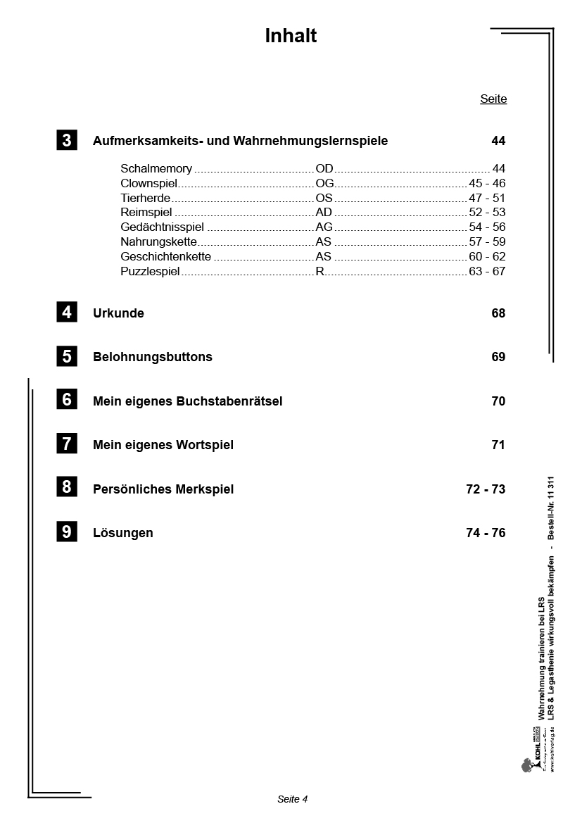 Wahrnehmung trainieren bei LRS