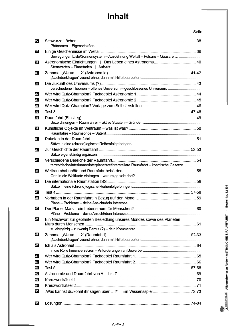 Allgemeinwissen fördern  Astronomie & Raumfahrt