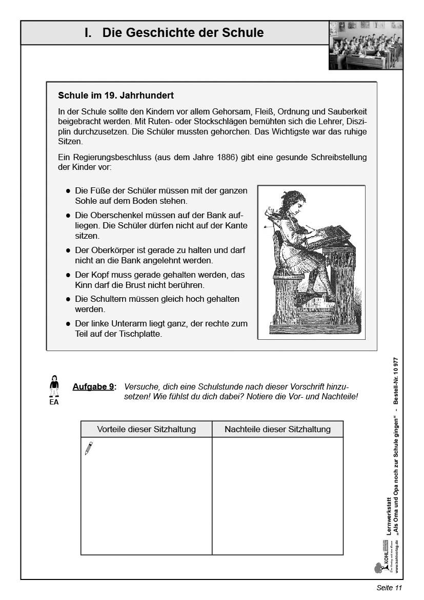 Lernwerkstatt Als Oma und Opa noch zur Schule gingen