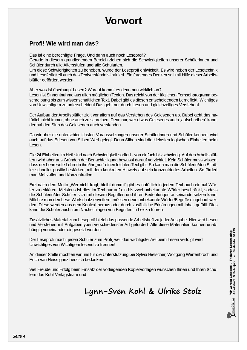 Wir werden Leseprofi - Arbeitsheft / Klasse 5