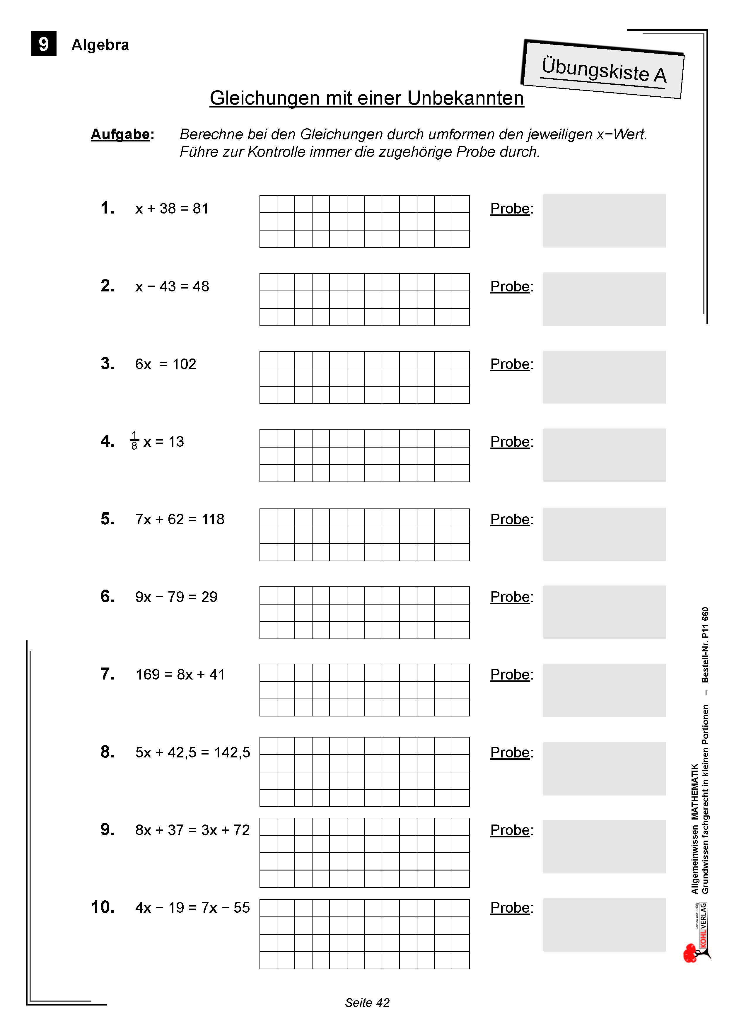 Allgemeinwissen fördern MATHEMATIK: Algebra