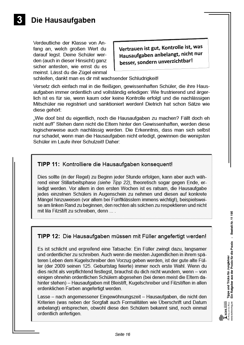 Tipps & Tricks für Junglehrer - Ein wertvoller Ratgeber aus der Praxis ...