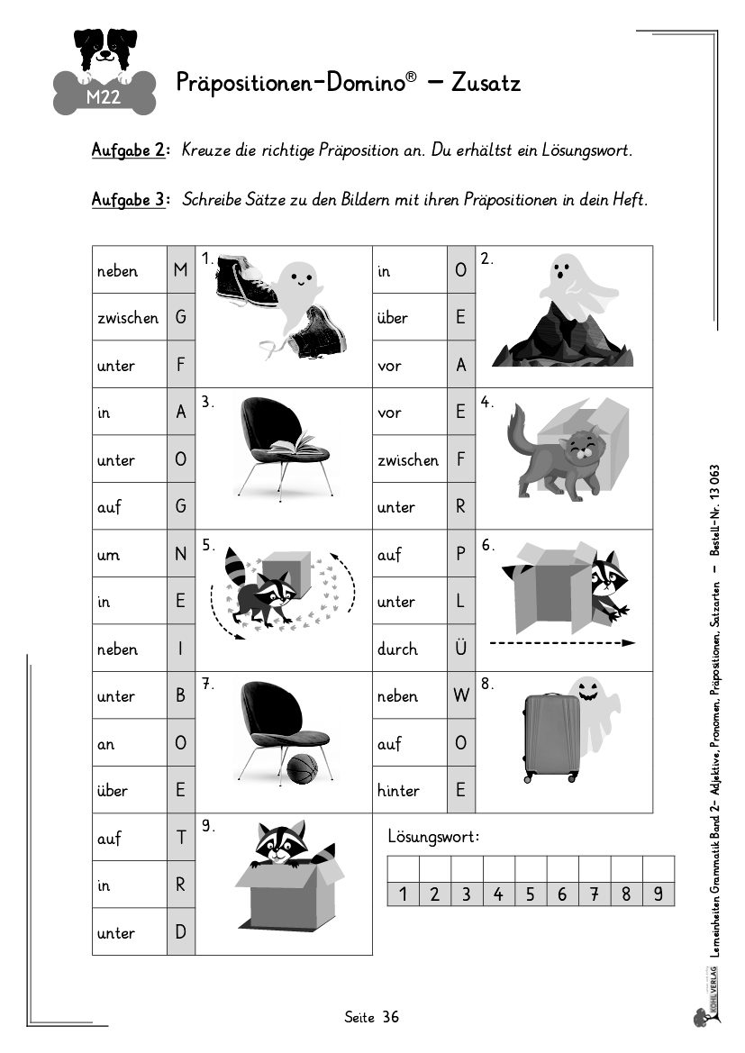 Lerneinheiten Grammatik / Band 2: Adjektive, Pronomen, Präpositionen & Satzarten