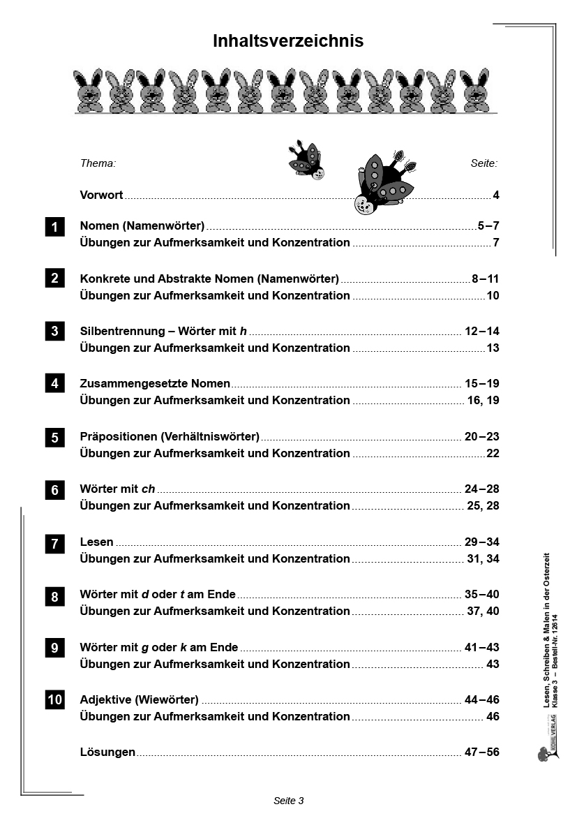 Lesen, Schreiben & Malen ... in der Osterzeit / Klasse 3