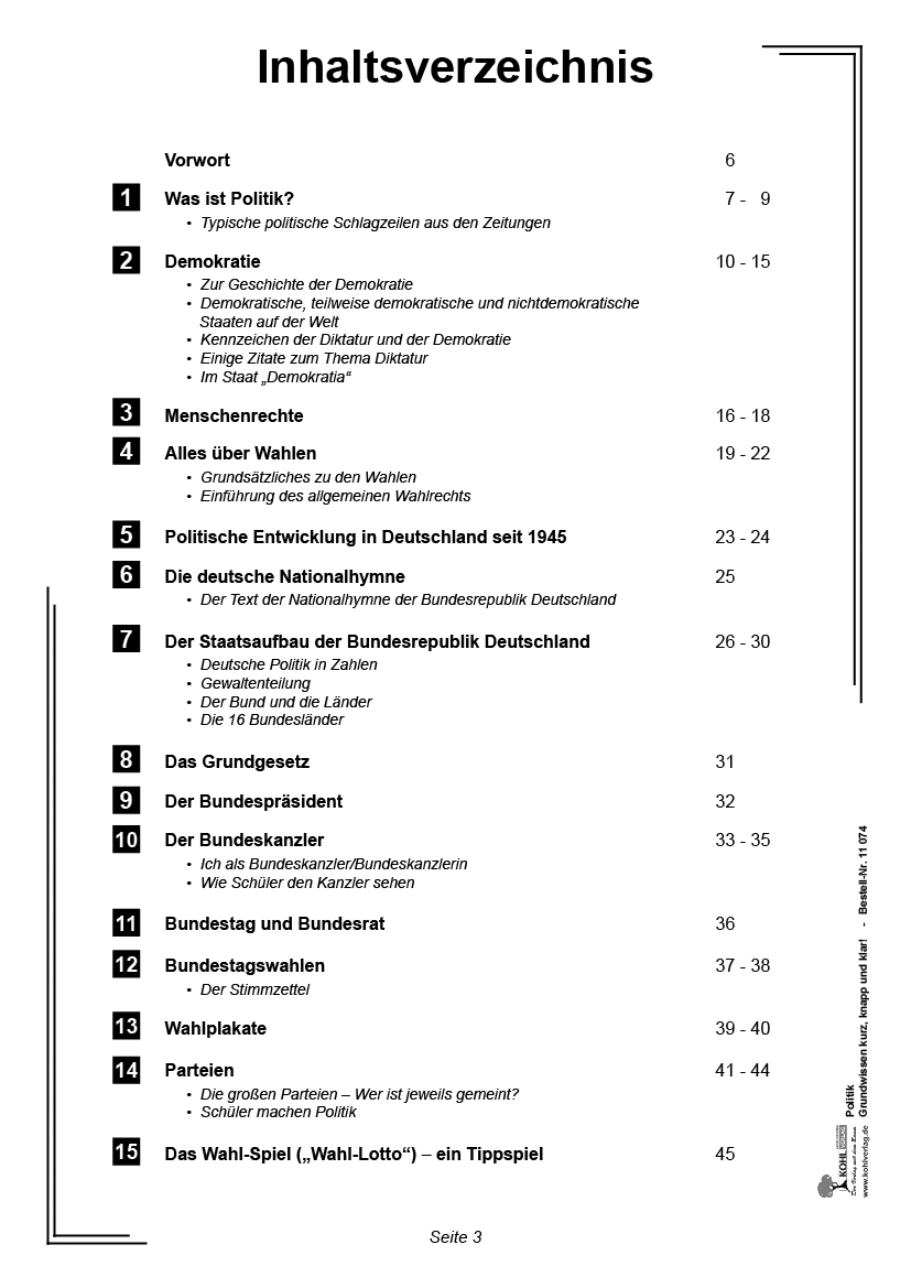 Politik - Grundwissen kurz, knapp & klar!