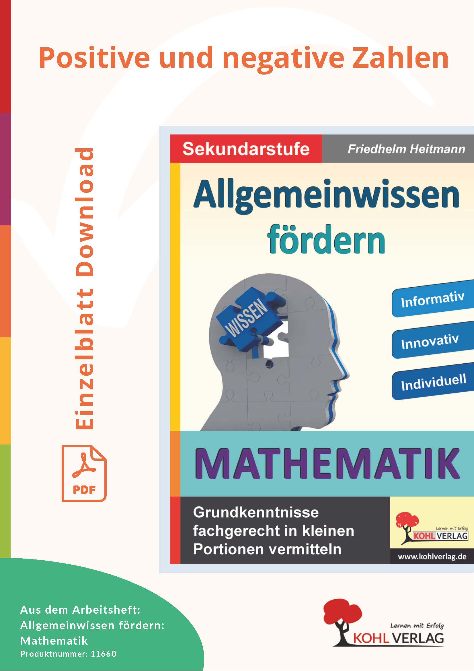 Allgemeinwissen fördern MATHEMATIK: Positive und negative Zahlen