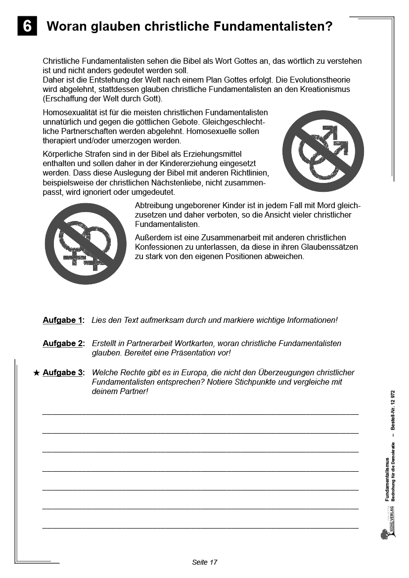 Fundamentalismus  -  Bedrohung für die Demokratie?