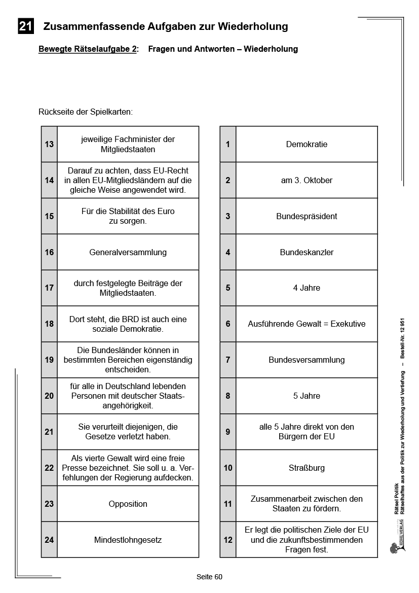 Rätsel Politik