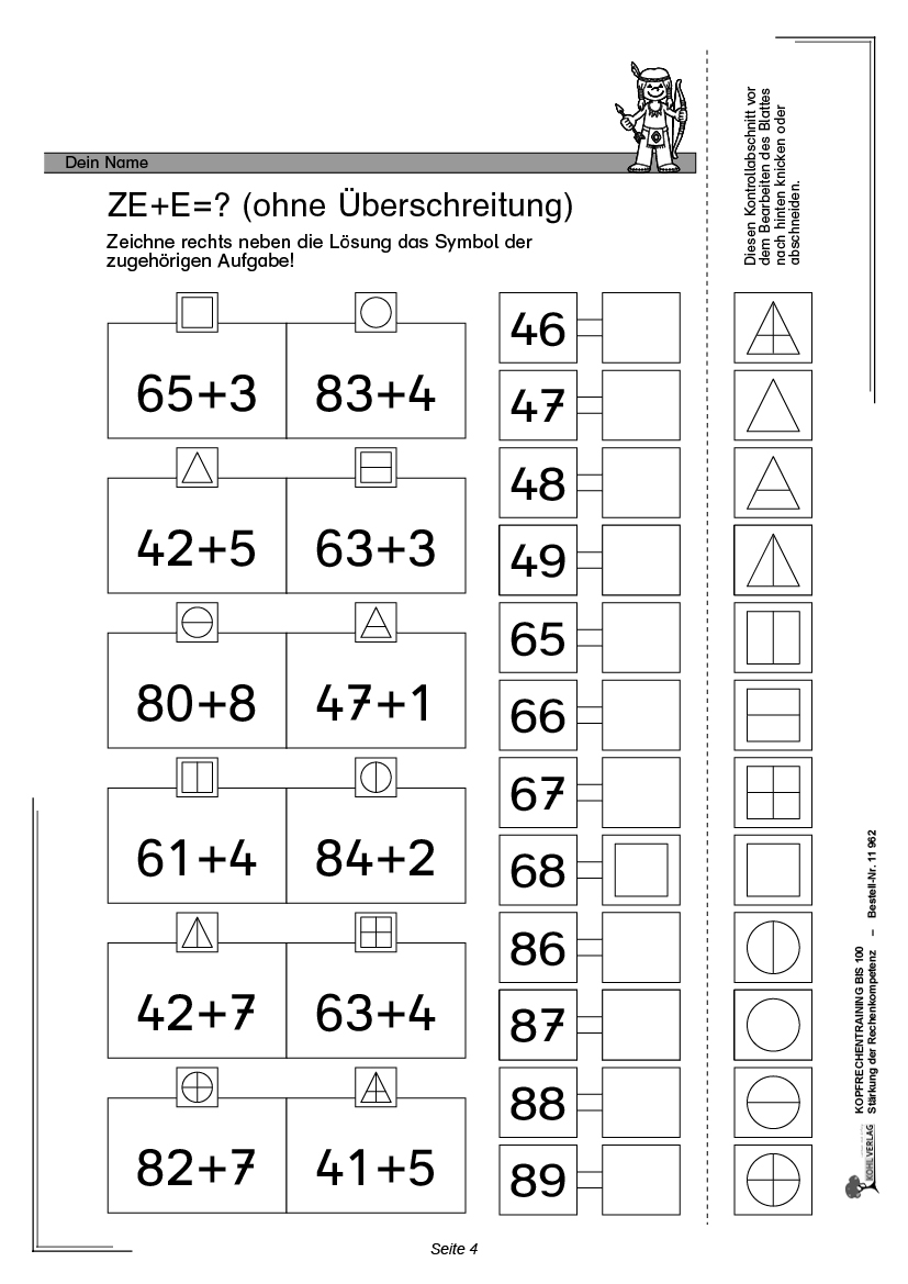 Kopfrechentraining bis 100