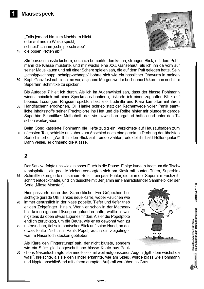 Gruselgeschichten für Kids - Gänsehaut im Deutschunterricht