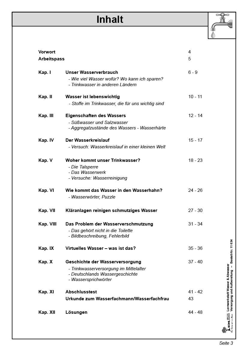 Lernwerkstatt Wasser & Abwasser - Versorgung und Aufbereitung