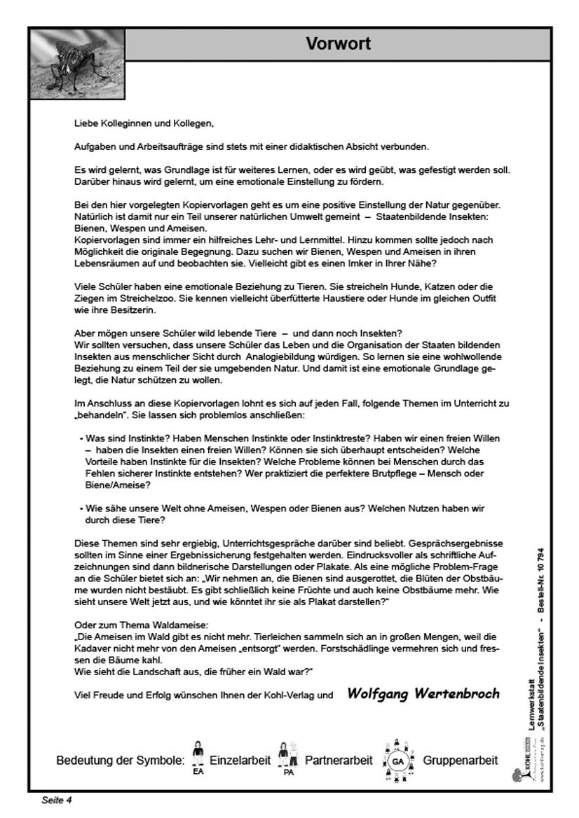 Lernwerkstatt Staatenbildende Insekten Lernwerkstatt Staatenbildende Insekten