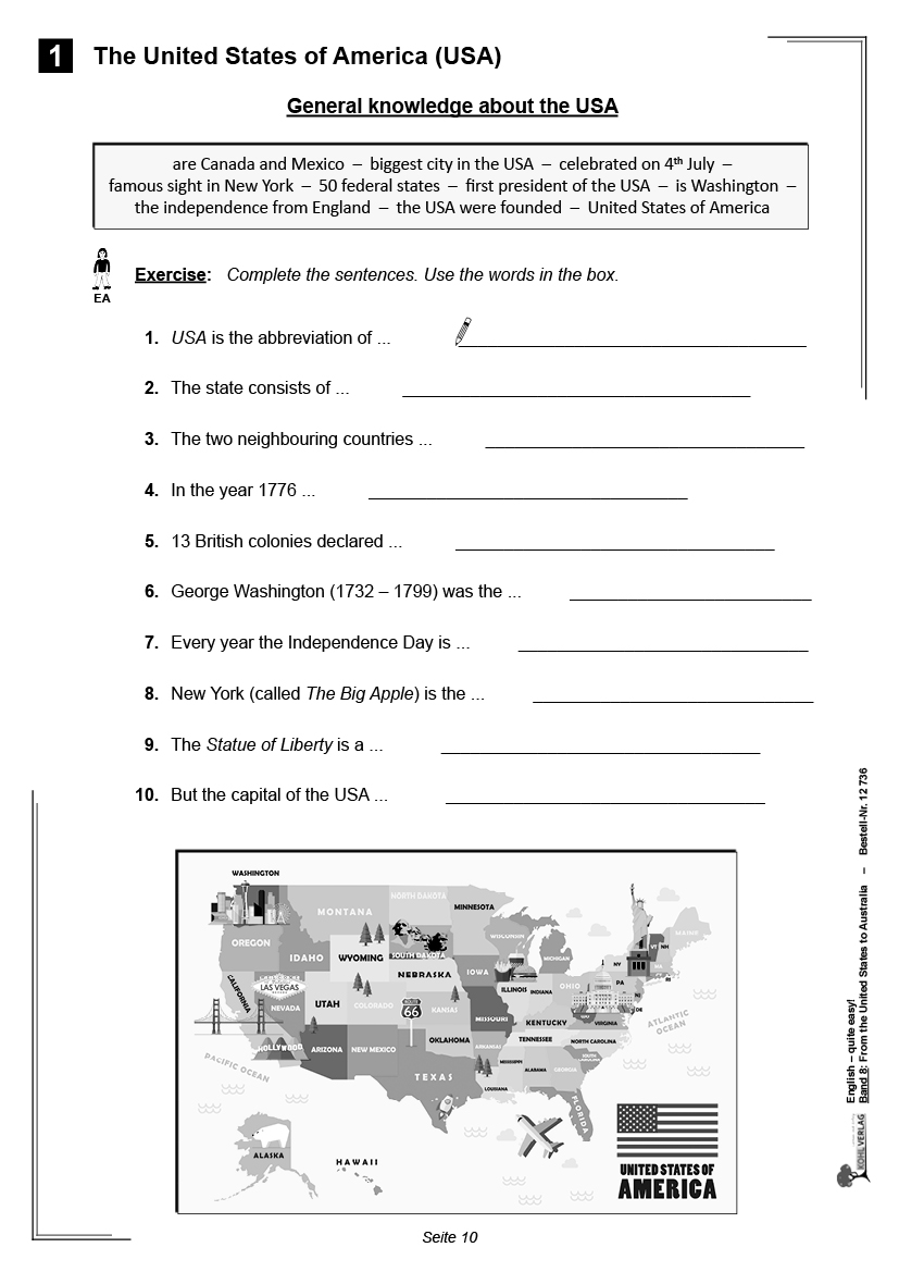 From the United States to Australia - English - quite easy! / Band 8