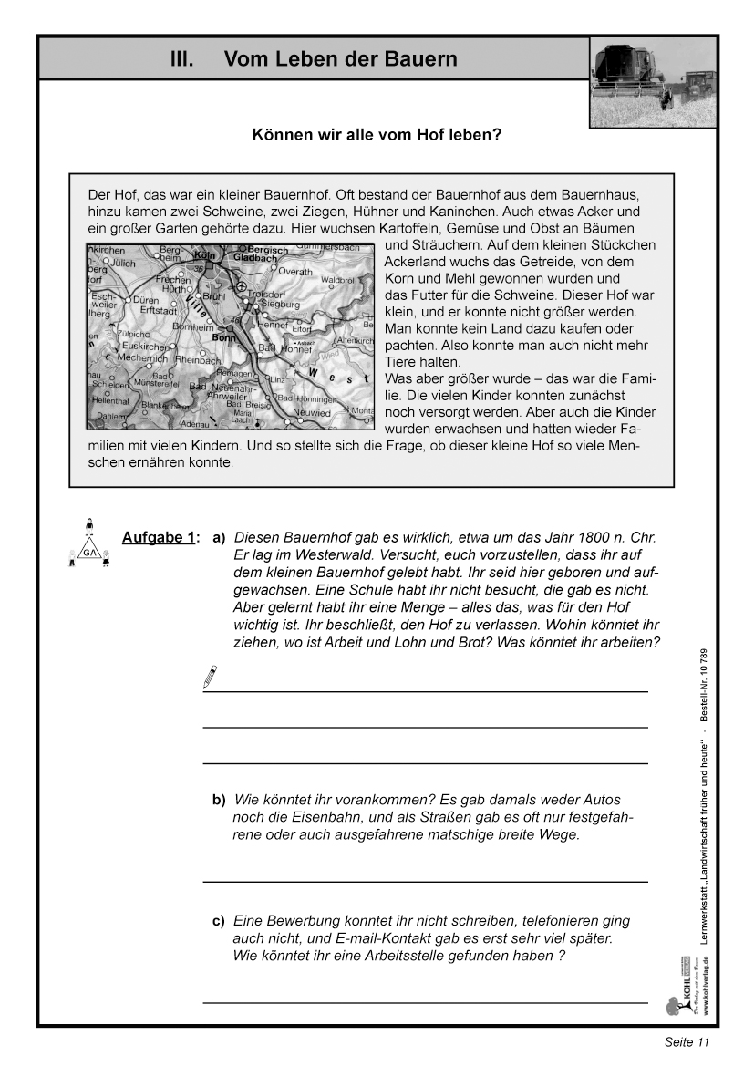 Lernwerkstatt Landwirtschaft früher und heute