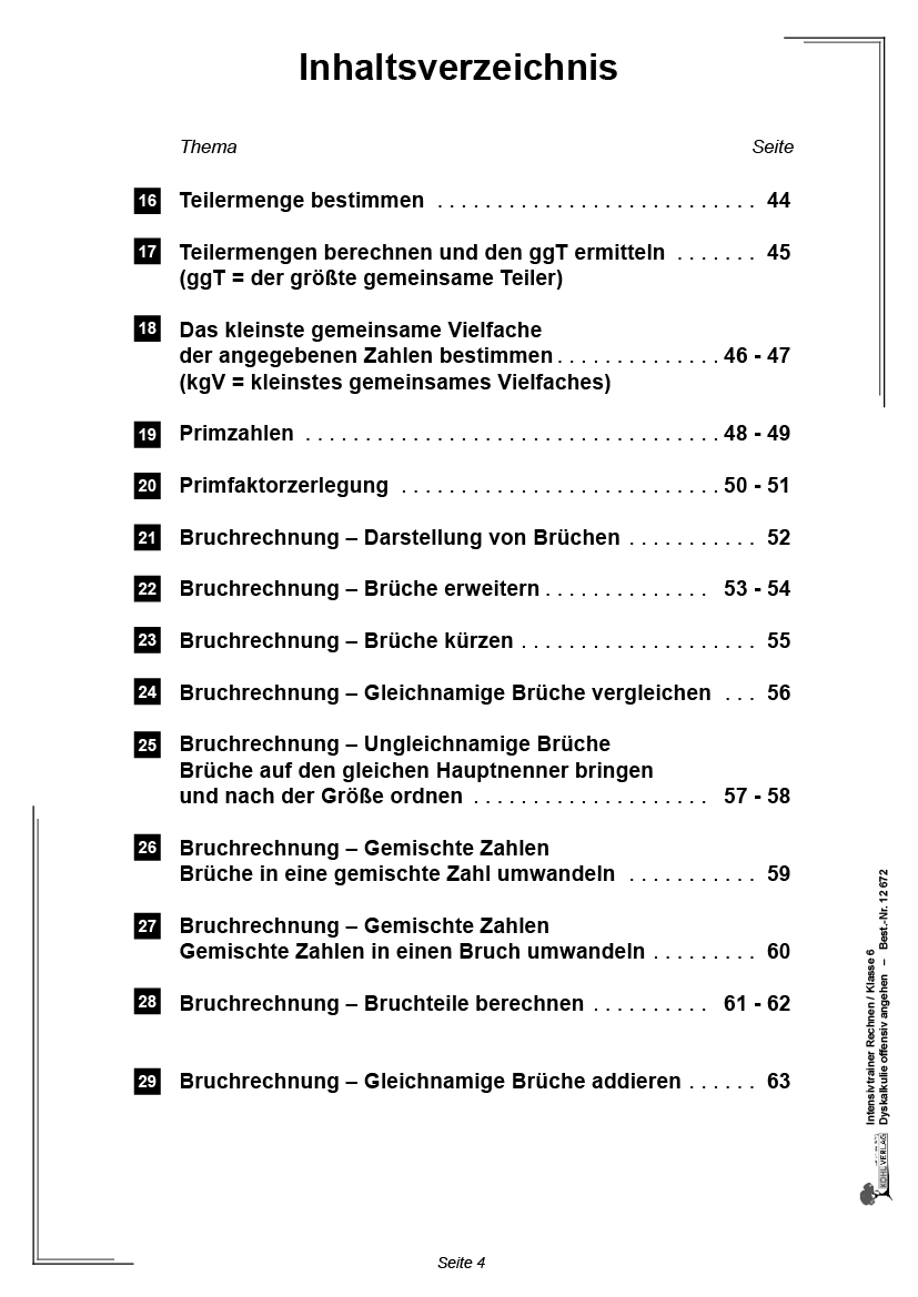 Intensivtrainer Rechnen / Klasse 6