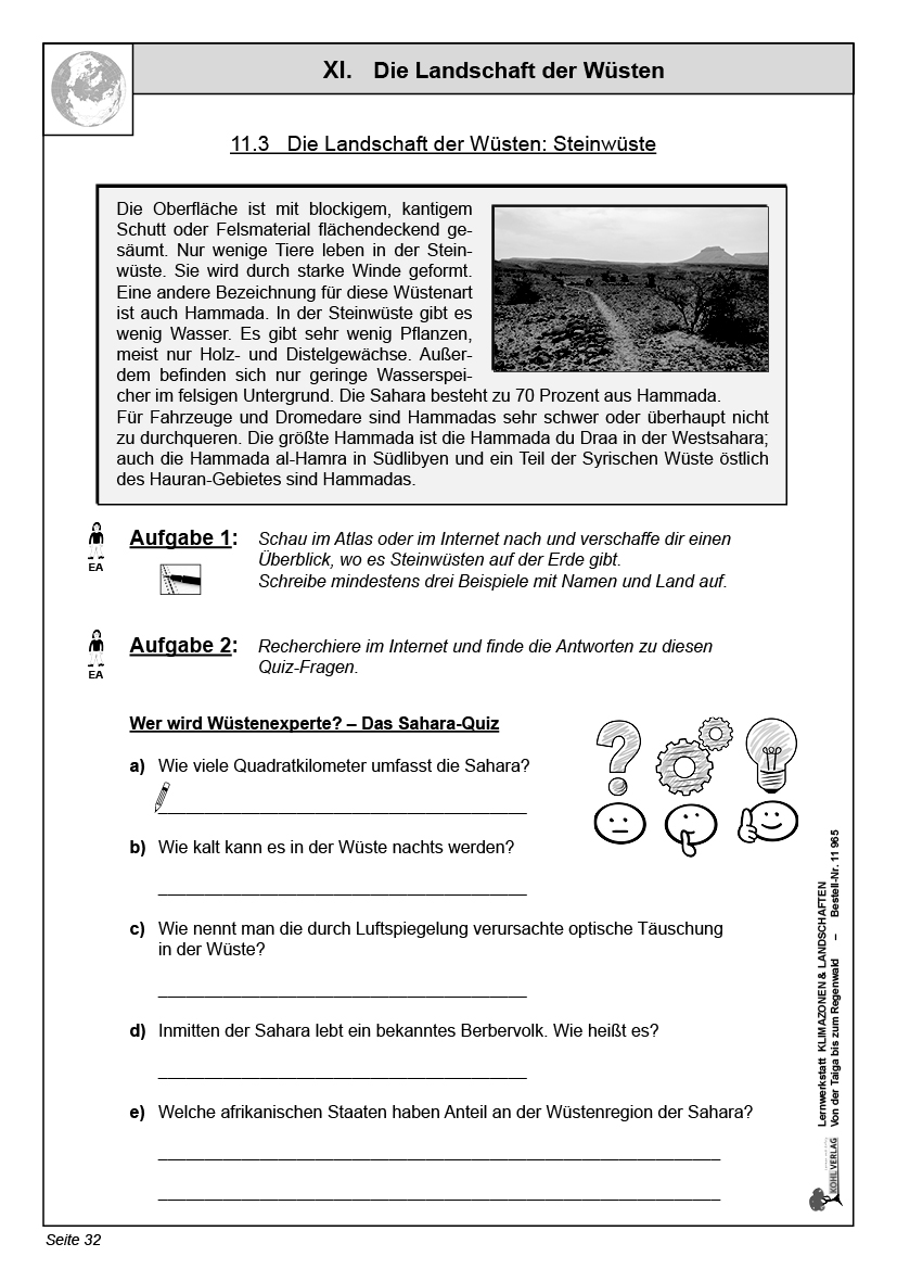 Lernwerkstatt Klimazonen & Landschaften