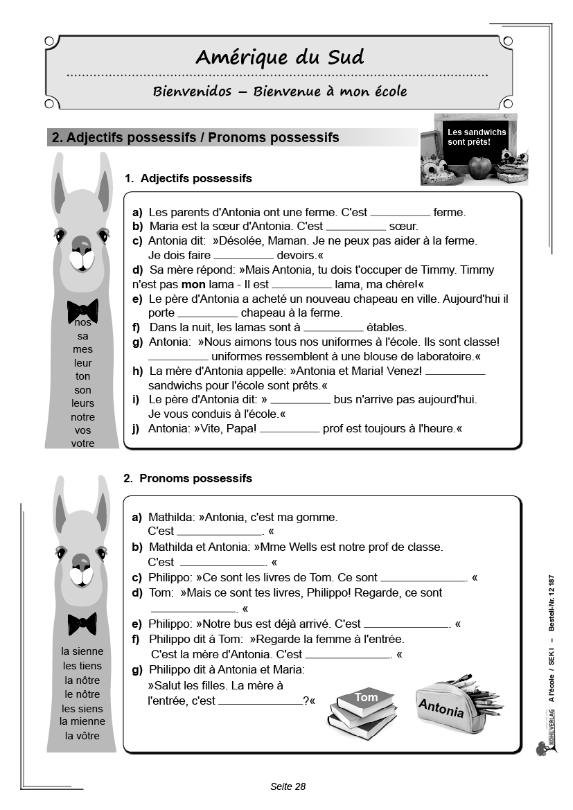 À l'école / Sekundarstufe - cours & amitié