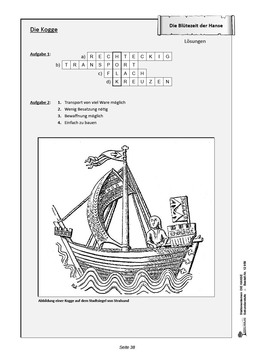 Stationenlernen Die Hanse Stationenlernen Die Hanse